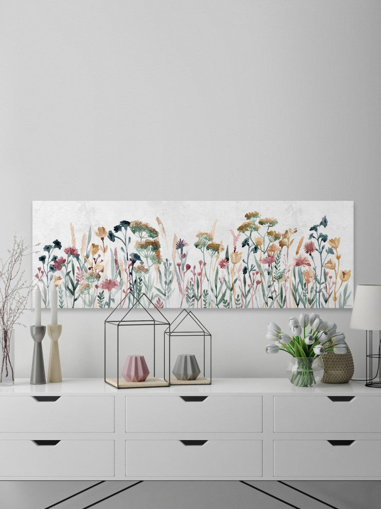 "Field of Flowers" Painting Print on Wrapped Canvas