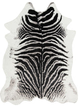 Erin Gates by Momeni Acadia Zebra Black Hand Woven Wool Area Rug 5'3"x7'10"