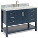Ariel Magnolia 49" Oval Sink Bath Vanity Carrara Marble Gray