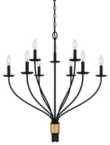 Quoizel MAG5032 Margaret 9 Light 32"W Taper Candle Style - Matte Black