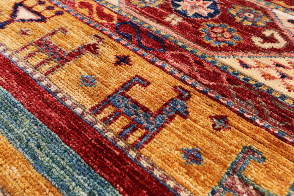 2' 8" X 6' 5" Persian Gabbeh Tribal Hand-Knotted Runner Rug Q11030