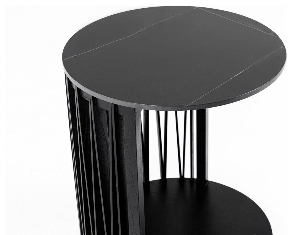 Modrest Larimer Modern Round Coffee Table Set