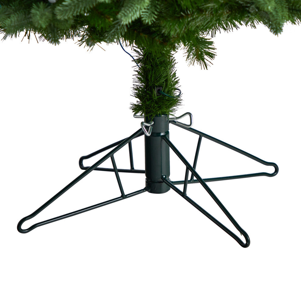 6.5' Fraser Fir Faux Xmas Tree W/550 Gum Ball Lights  &965 Bendable Branches
