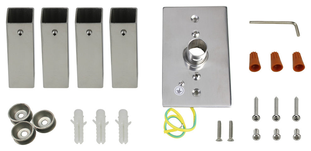 Maui Towel Warmer, Polished, Hardwired, 7 Bars
