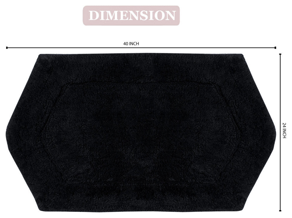 Waterford Bath Rug, 24"x40", Black