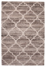 Rectangle Abacasa Granada Trellis Area Rug, Ivory/Tan/Brown, 63"x90"
