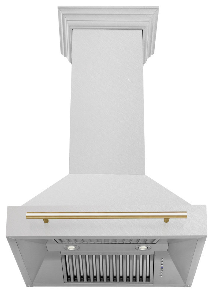 ZLINE 30 In. Autograph Wall Mount Hood, DuraSnow With DuraSnow, 8654SNZ-30-G