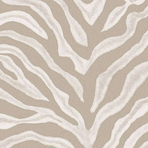 Zebra Print Wallpaper, Beige and Cream, Bolt