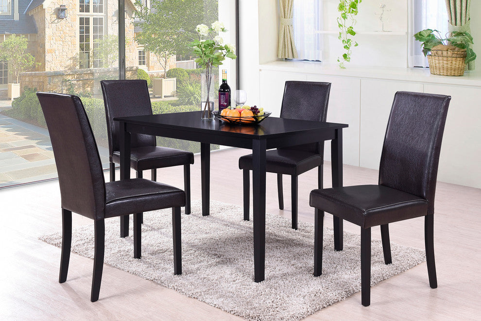 Megan Contemporary Dining Side Chairs, Set of 2, Brown