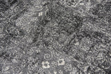 Panache PN6971 Gray Central Medallion Floral Area Rug, Runner 2'3"x7'7"