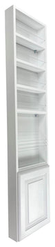 Edan Bulk Size On the Wall White Enamel Spice Rack 62"h x 14"w x 4.5"d