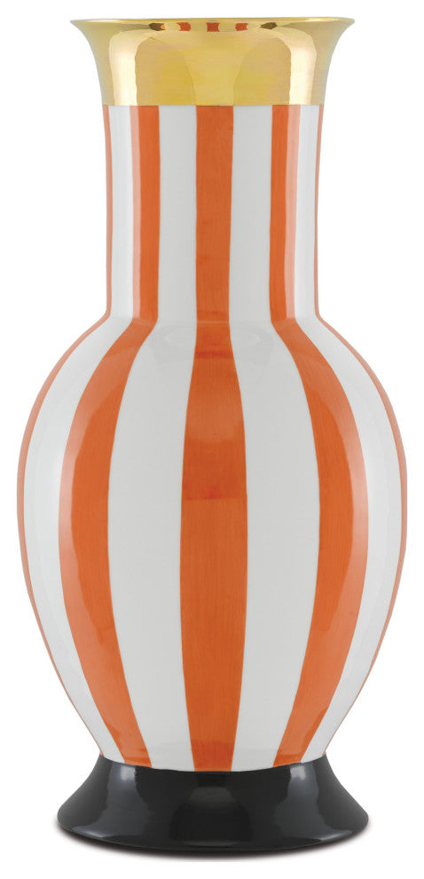 De Luca Coral Stripe Large Vase