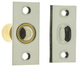 Genuine Solid Brass Narrow Square Roller Ball Catch, Bright Nickel