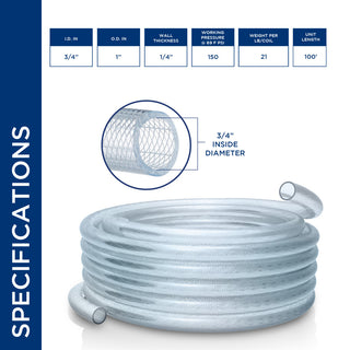 Alpine Clear Reinforced Tubing, 6"Tall