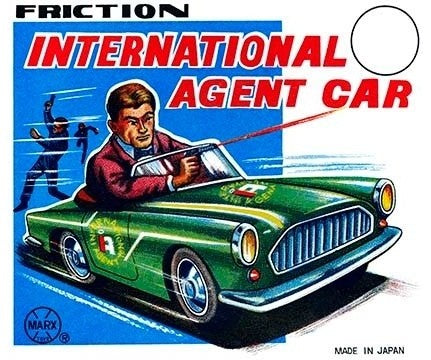 International Agent Car - Gallery Wrapped Canvas Art 28" x 42"