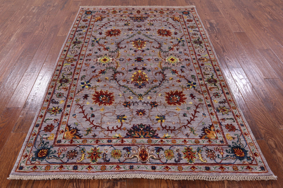 Hand Knotted Persian Tabriz Wool Rug 4' 11" X 6' 11" Q7634