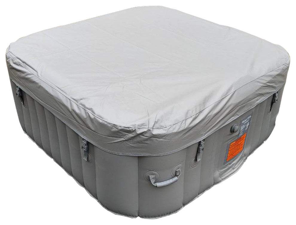 Square 4 person 160 gallon White inside and Grey outside