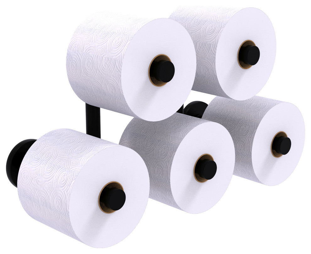 Prestige Skyline 5 Roll Reserve Roll Toilet Paper Holder, Matte Black