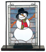 Meyda lighting 68340 9.5"W X 10.5"H Snowman Lighted Mini Tabletop Window
