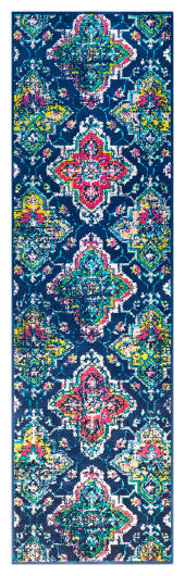Surya Paramount PAR-1104 7'10"x11'2" Rug, Blue/Fuschia/Orange/Teal/Cream/Gray