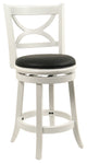 24" Florence Swivel Stool, Distressed White