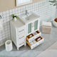 Vanity Art Vanity Set With Ceramic Top, 36", White, Led Sensor-Switch Mirror