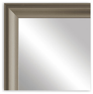 Woodford Framed Wall Mirror, Nickel, 20" X 24"