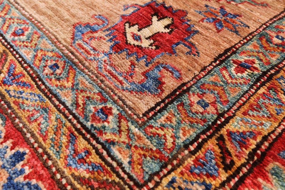 4' 3" X 5' 9" Super Kazak Handmade Wool Rug - Q12976