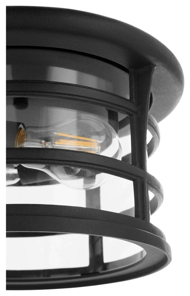 Quorum International 318-11 Haley 2 Light 11"W Flush Mount Drum - Textured