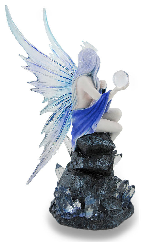 Anne Stokes Blue and Purple Stargazer Fairy Statue