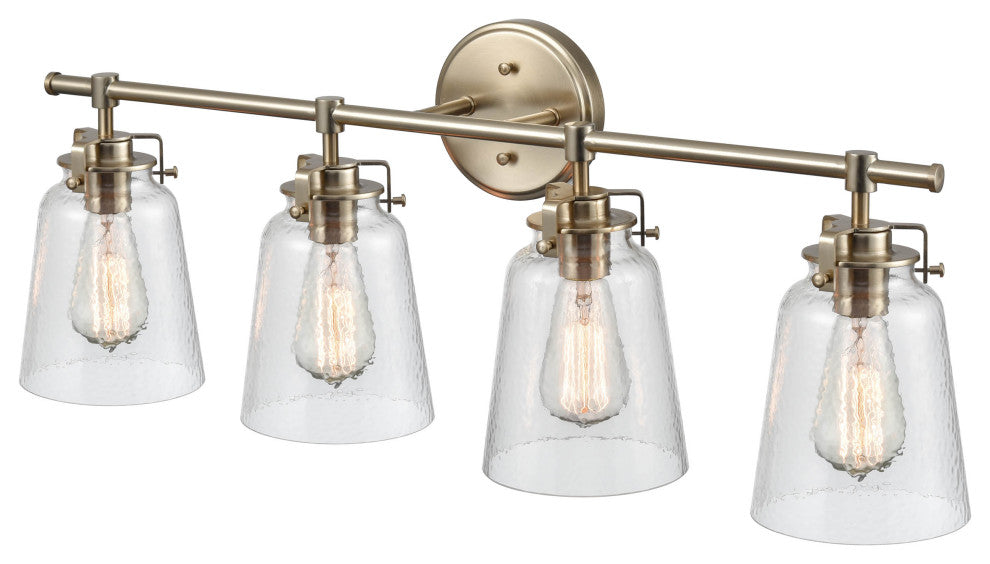 4 Light 31.25" Modern Gold Vanity Light