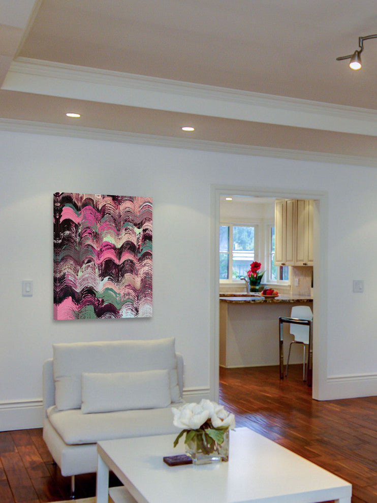 "Wavy Blends VII" Painting Print on Canvas by Irena Orlov