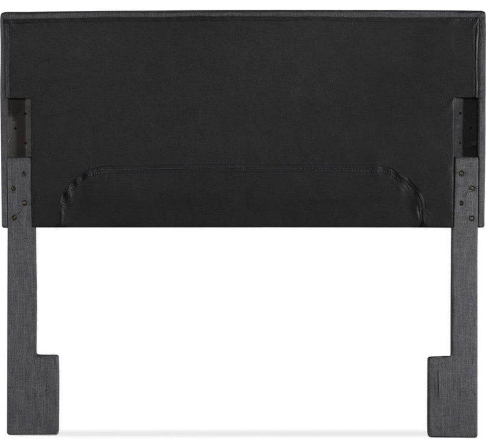 Serta Palisades Queen Upholstered Headboard in Charcoal Gray