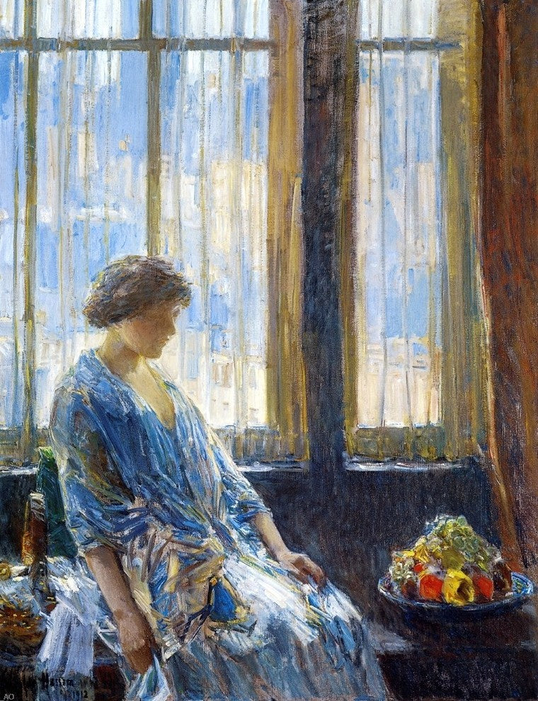 Frederick Childe Hassam The New York Window, 21"x28" Gallery Wrapped Canvas