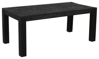 Fernious 72" Dining Table, Dark Gray Finish on Mango Solid Wood