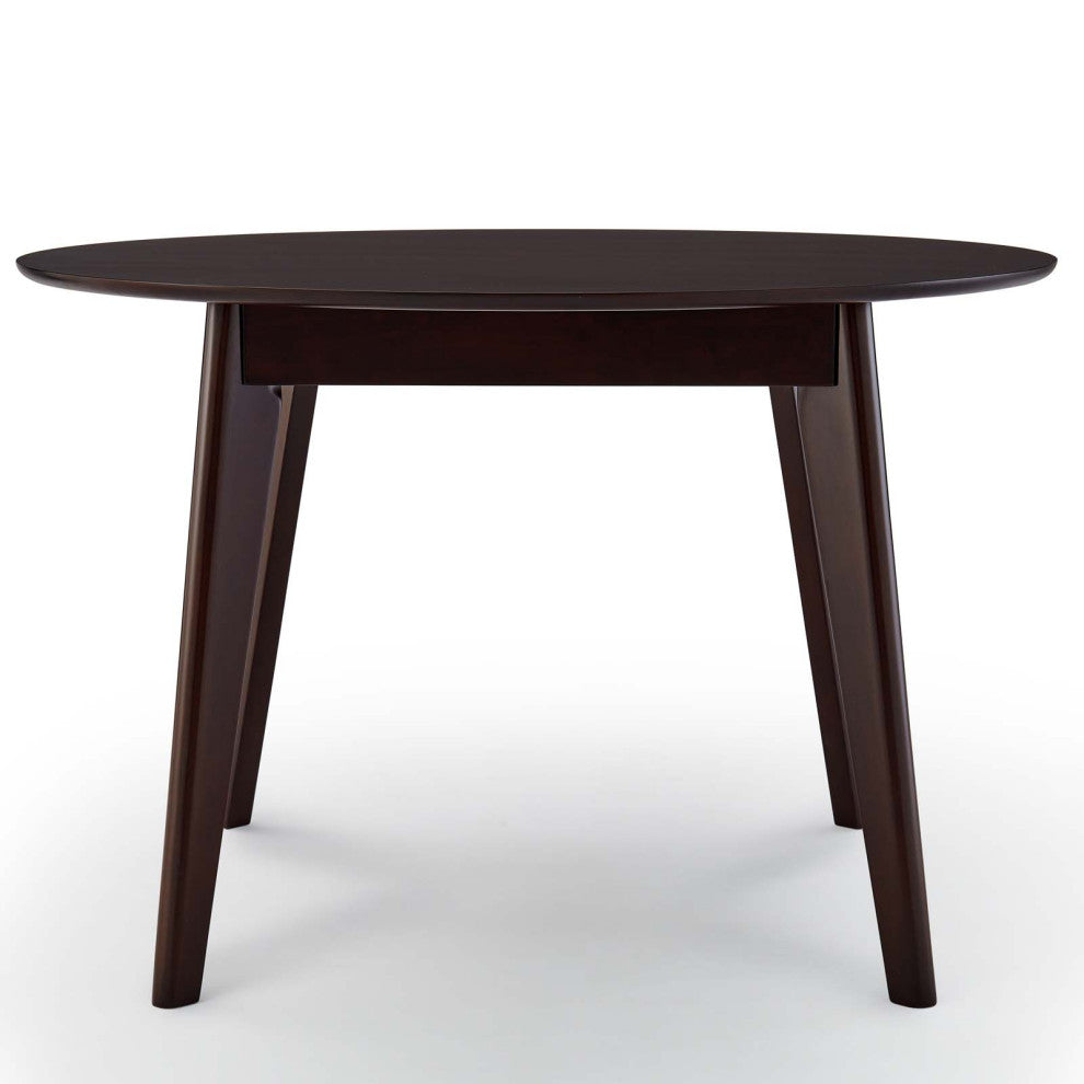 Side Chair and Table Set, Faux Leather, Drak Brown Gray, Modern, Bistro