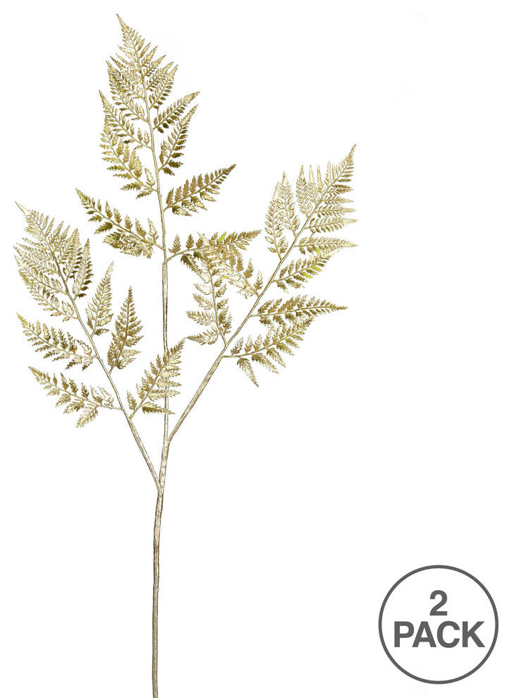 Vickerman Rx192938 42" Champagne Shiny Fern Artificial Christmas Spray