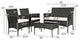 Costway 4PCS Patio Rattan Cushioned Sofa Coffee Table Backyard Porch