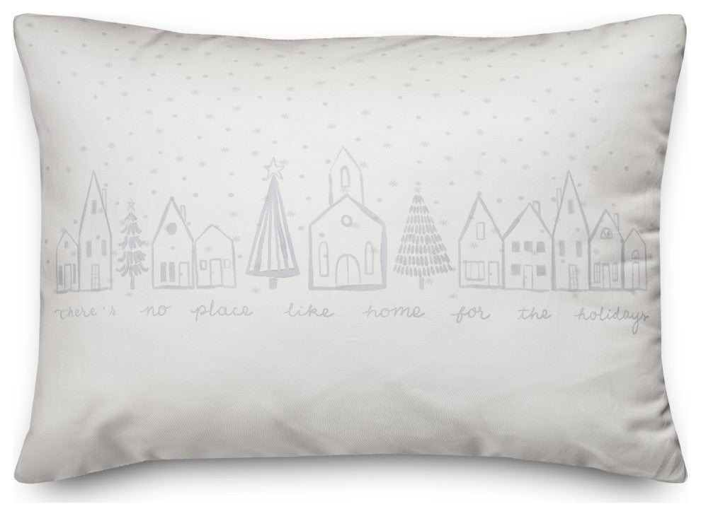 Winter Town No Place Like Home 20x14 Indoor/Outdoor Pillow