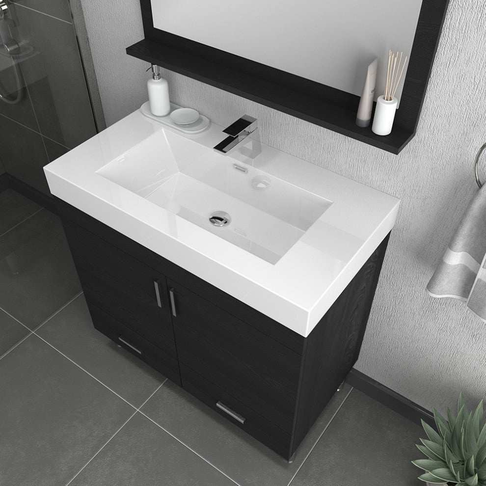 Ripley 36" Modern Bathroom Vanity Set, Black