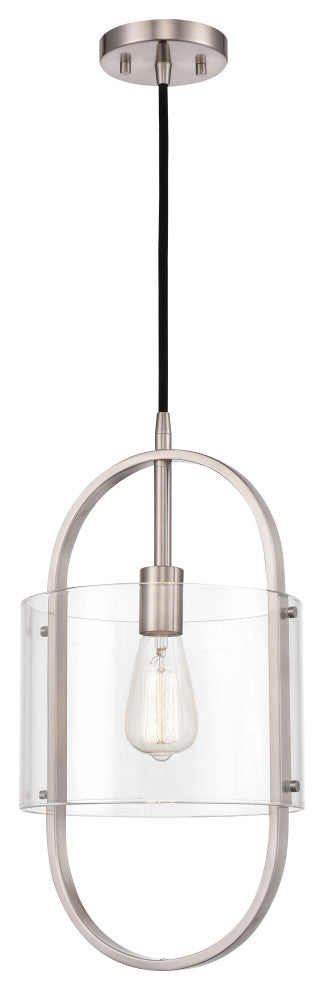 Innovations 371-1P-SN-CL 1-Light Mini Pendant, Brushed Satin Nickel