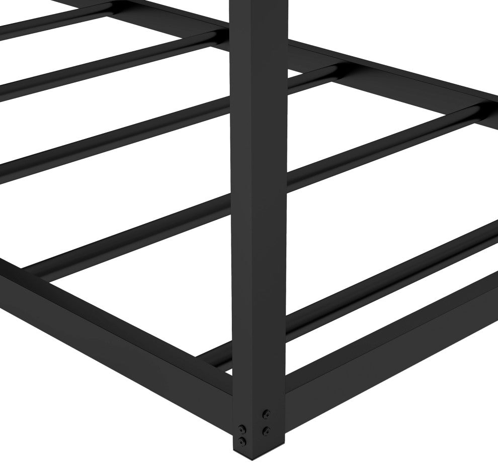 Metal House Shape Platform Bed, twin