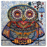 Oxana Ziaka 'Magic Graphic Owl' Canvas Art, 14" x 14"