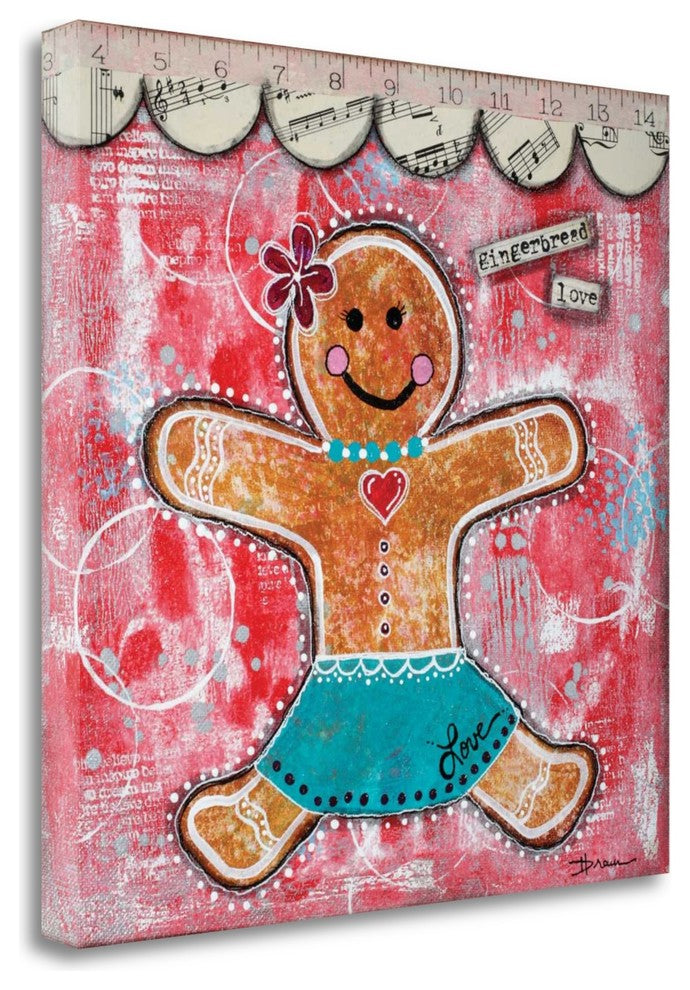 "Gingerbread Love" By Denise Braun, Giclee Print on Gallery Wrap Canvas