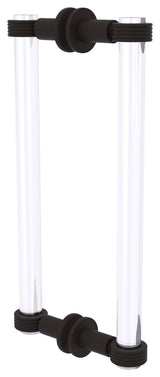 Clearview 12" Back to Back Groovy Accent Shower Door Pull, Oil Rubbed Bronze