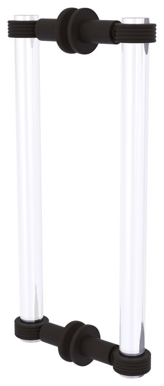 Clearview 12" Back to Back Groovy Accent Shower Door Pull, Oil Rubbed Bronze