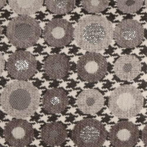 Pillow Decor - Houndstooth Spheres Throw Pillow, Gray, 18" X 18"