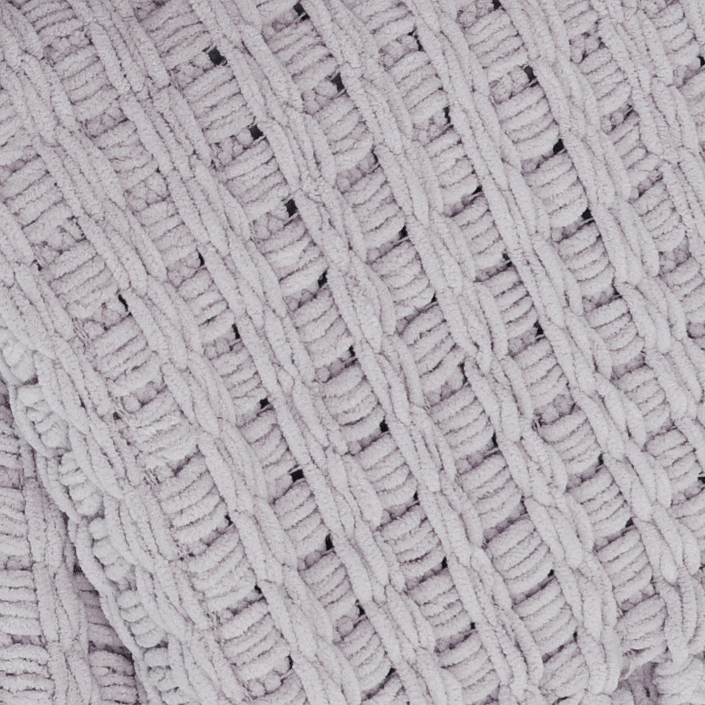 Space Yarn Knitted Throw, Lilac, 50" X 60"