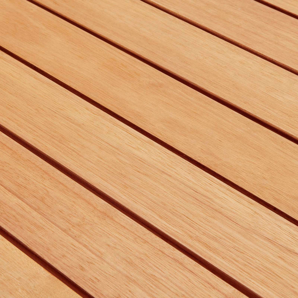 Lounge Coffee Table, Square, Wood, Brown Natural, Modern, Outdoor Patio Cafe