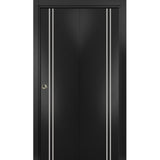 Bi-fold Doors 64 x 80 | Planum 0310 Matte Black with  | Sturdy Tracks